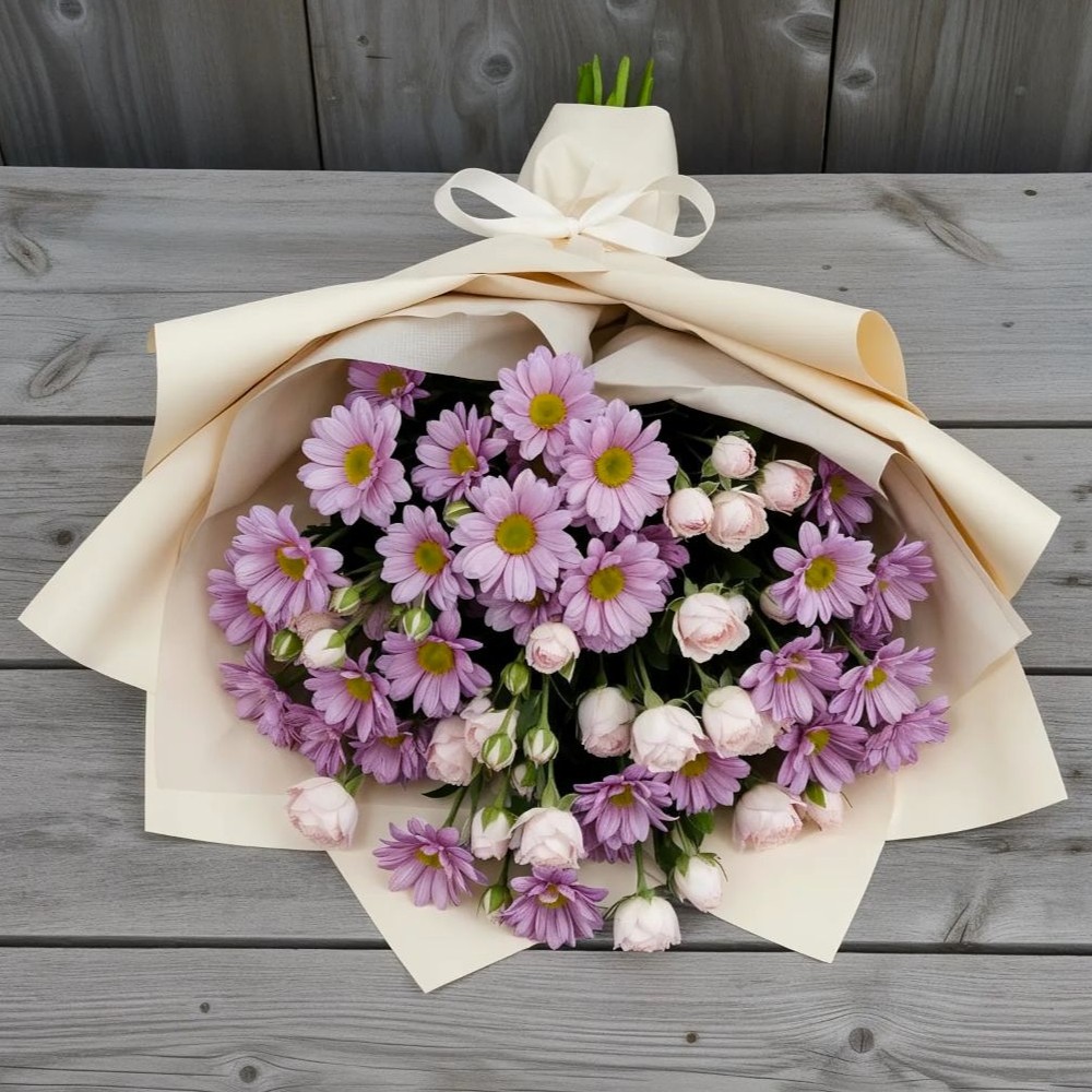 Букет цветов из: Розы и Хризантемы в Нестерове