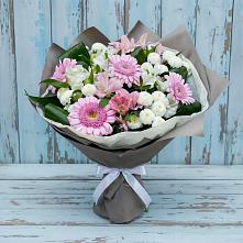 Букет цветов из:  Герберы, Альстромерии и Хризантемы #REPLACE_PRED# Нестерове