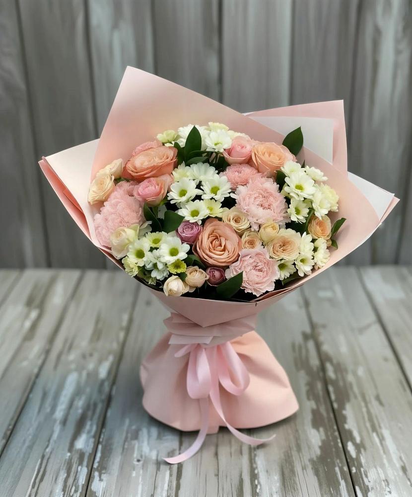 Букет цветов из: Гвоздики, Розы и Хризантемы в Нестерове