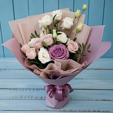 Букет цветов из:  Розы и Лизиантусы в Нестерове
