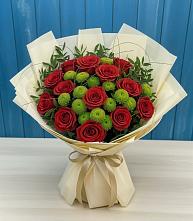 Букет цветов из:  Розы и Хризантемы в Нестерове