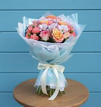 Букет цветов из:  Хризантемы и Розы в Нестерове